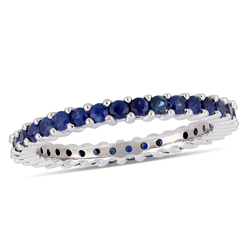 Mimi & Max 1-3/4ct TGW Sapphire Eternity Ring 14k White Gold