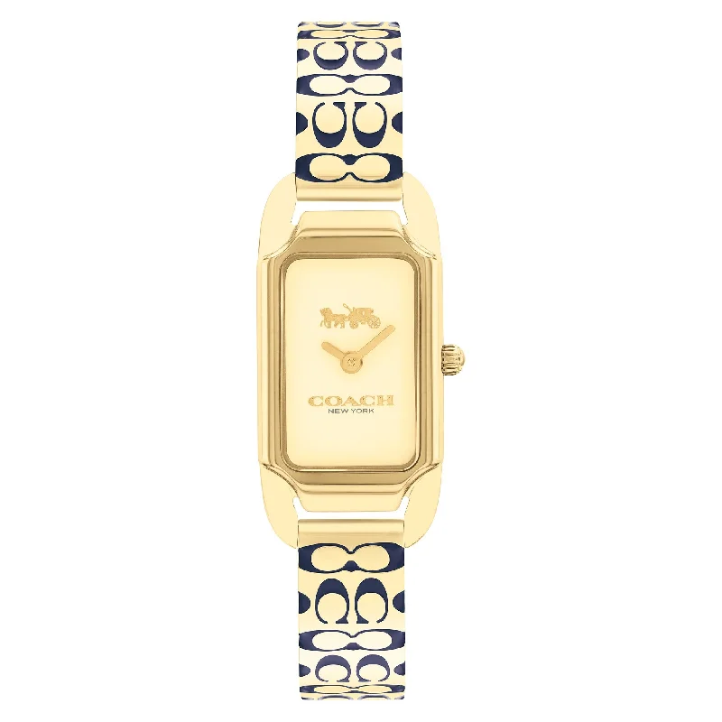 Coach Stainless Steel Gold Dial Women's Watch - 14504193