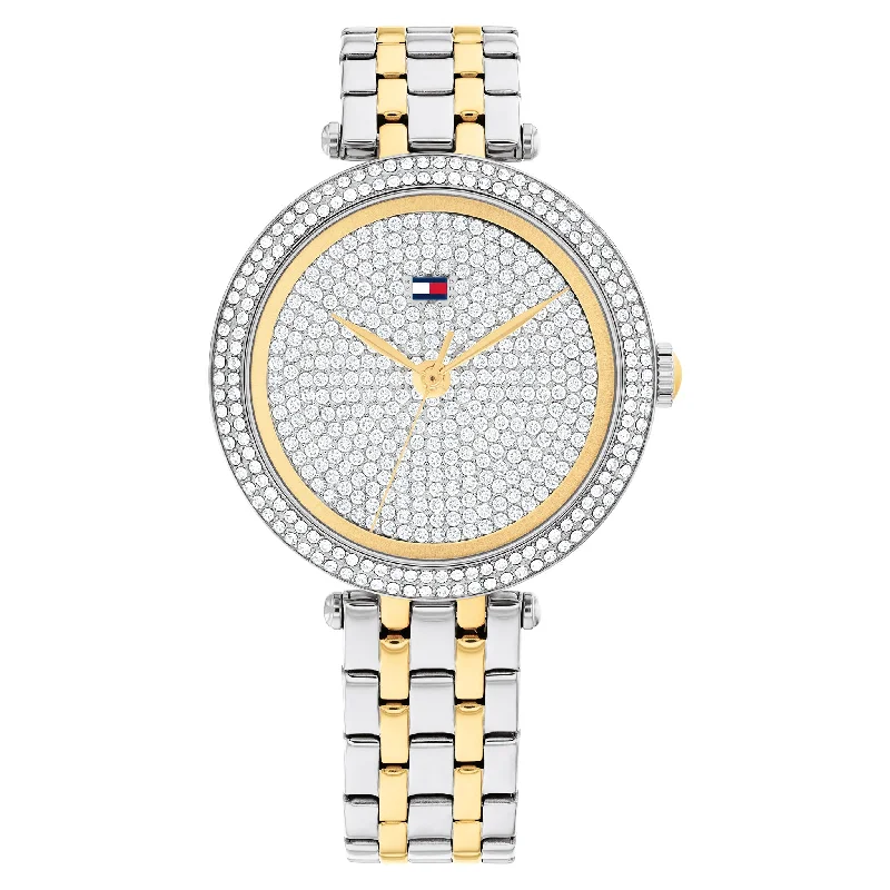 Tommy Hilfiger Two-Tone Steel Silver Dial Women's Watch - 1782760