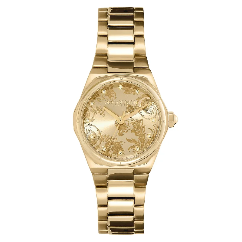 Olivia Burton Gold Steel Light Gold Dial Women's Watch - 24000109