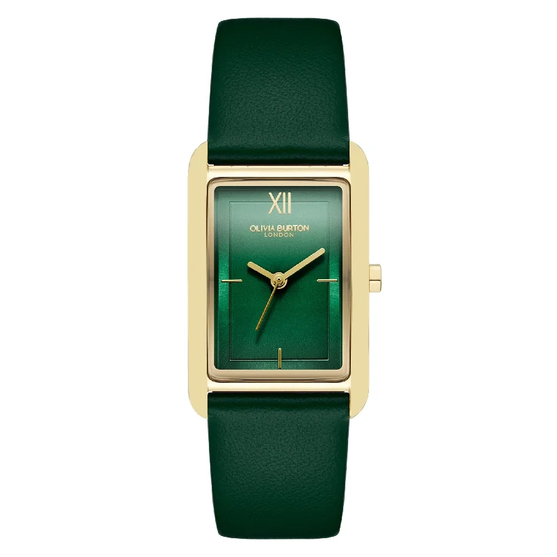 Olivia Burton Green Forest Leather Women's Watch - 24000199