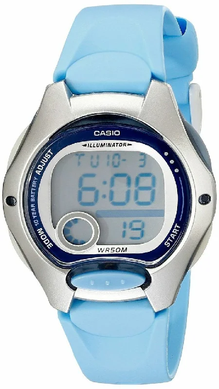 Casio Digital Blue Resin Strap Womens Watch LW200-2B