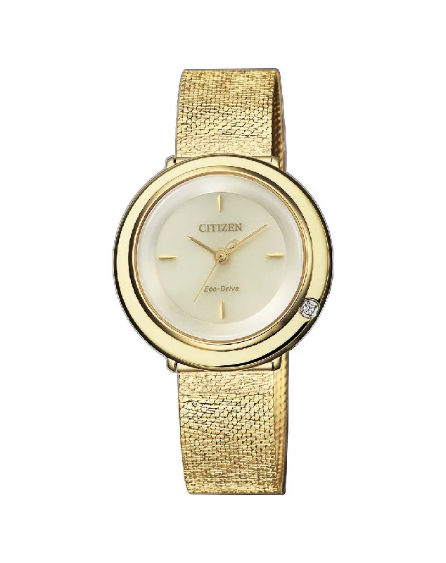 Citizen Diamond and Mesh Bracelet Women's Watch EM0642-87P