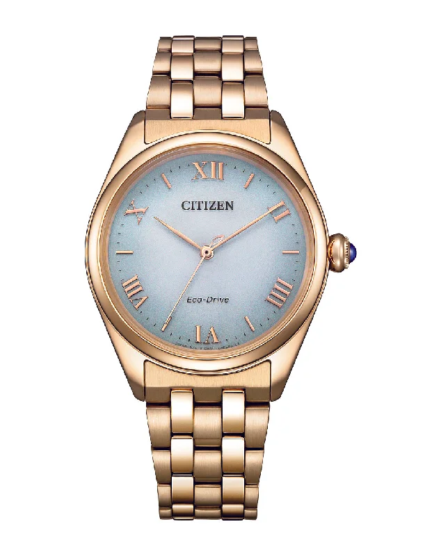 Citizen Eco-Drive Rose Gold Stainless Steel Watch EM1143-81X