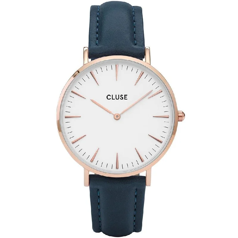 Cluse Women's CL18016 La Boheme Blue Leather Watch