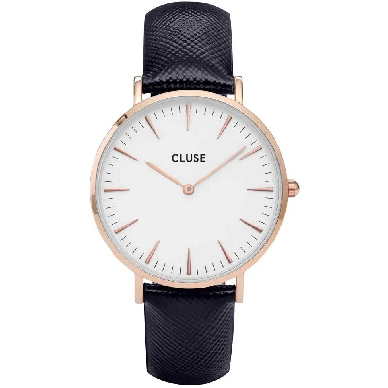 Cluse Women's CL18029 La Boheme Blue Leather Watch