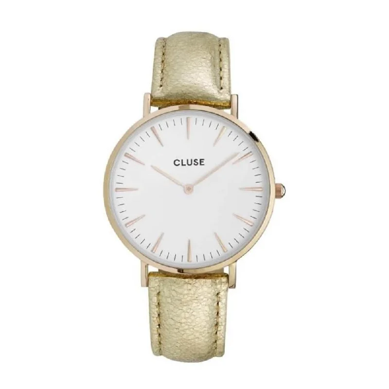 Cluse Women's CL18421 La Boheme Gold-Tone Leather Watch