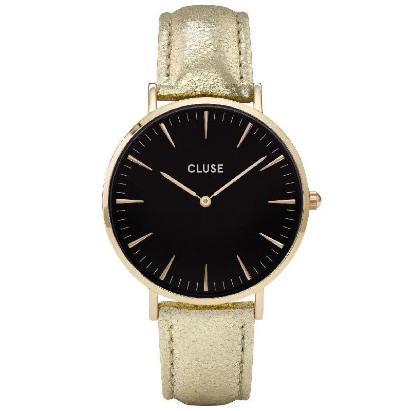 Cluse Women's CL18422 La Boheme Gold-Tone Leather Watch