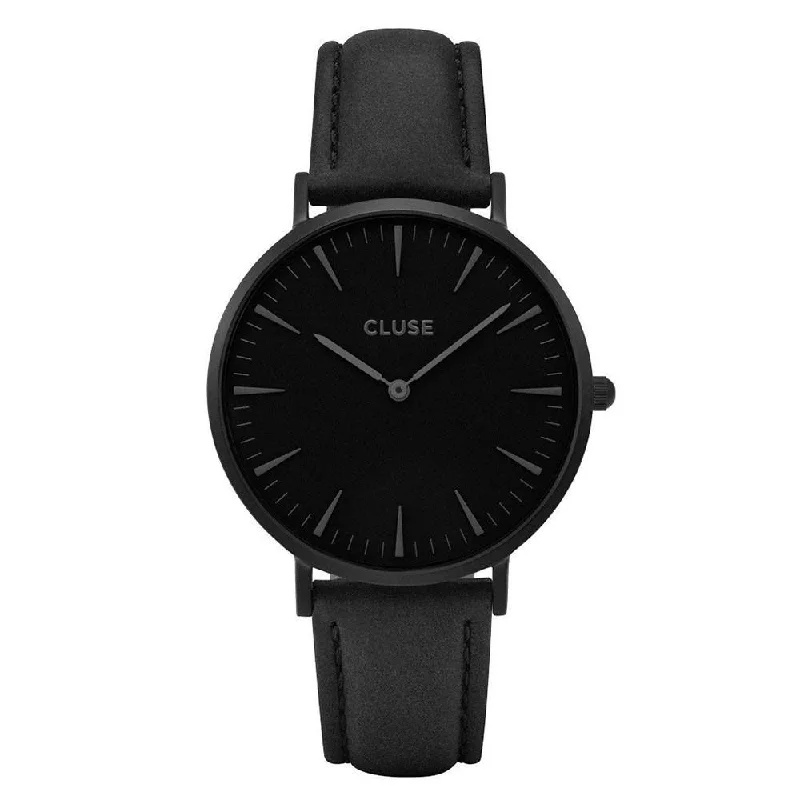 Cluse Women's CL18501 La Boheme Black Leather Watch