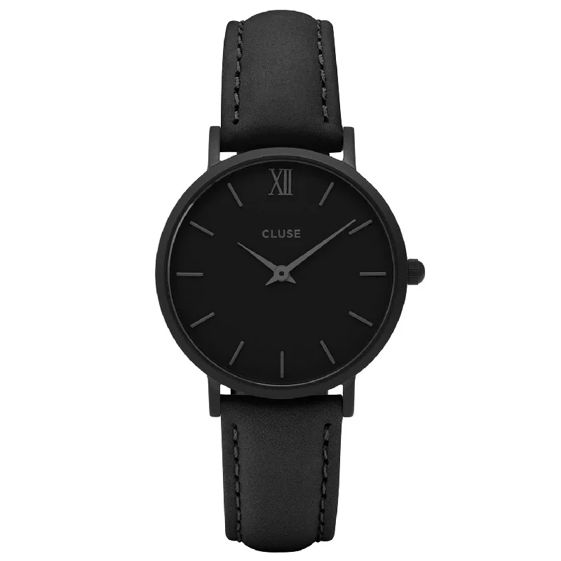 Cluse Women's CL30008 Minuit Black Leather Watch