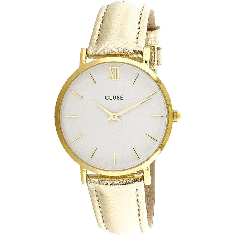 Cluse Women's CL30036 Minuit Gold-Tone Leather Watch