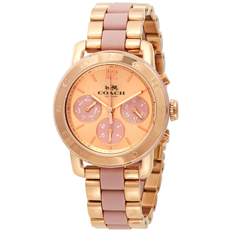 Coach Legacy Sport Women's 14502535 Rose Gold-Tone Stainless Steel and Silicone Watch