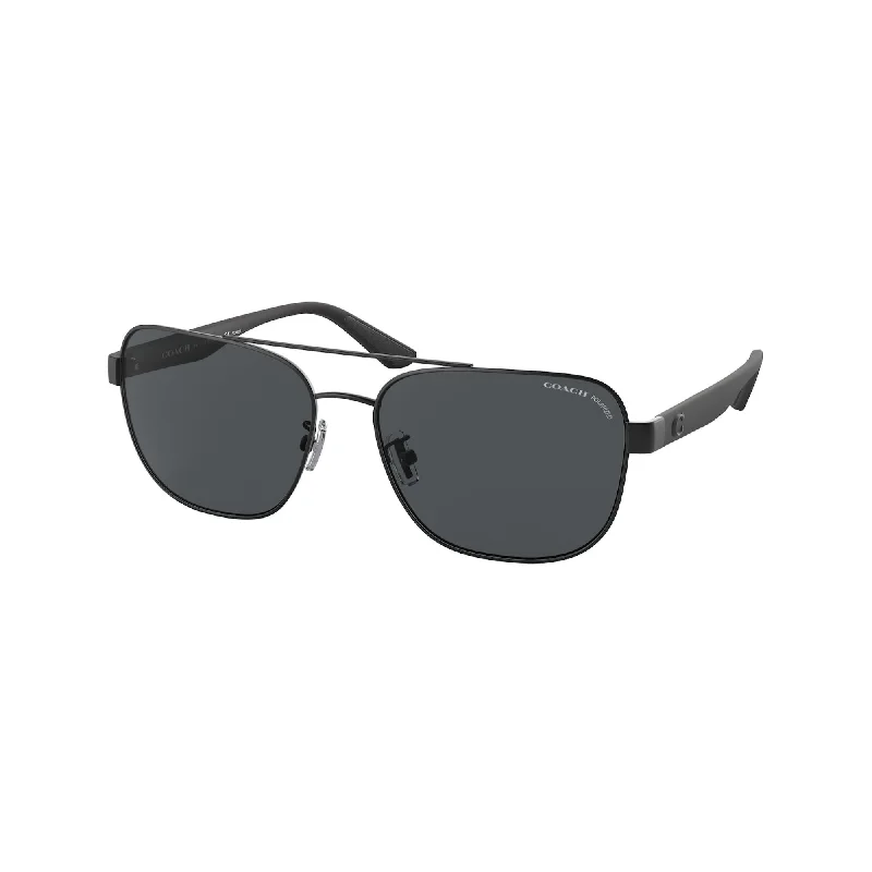 Coach Men's Sunglasses C2099 Black Dark Grey Polar Metal Metal  0HC7122 938081 58