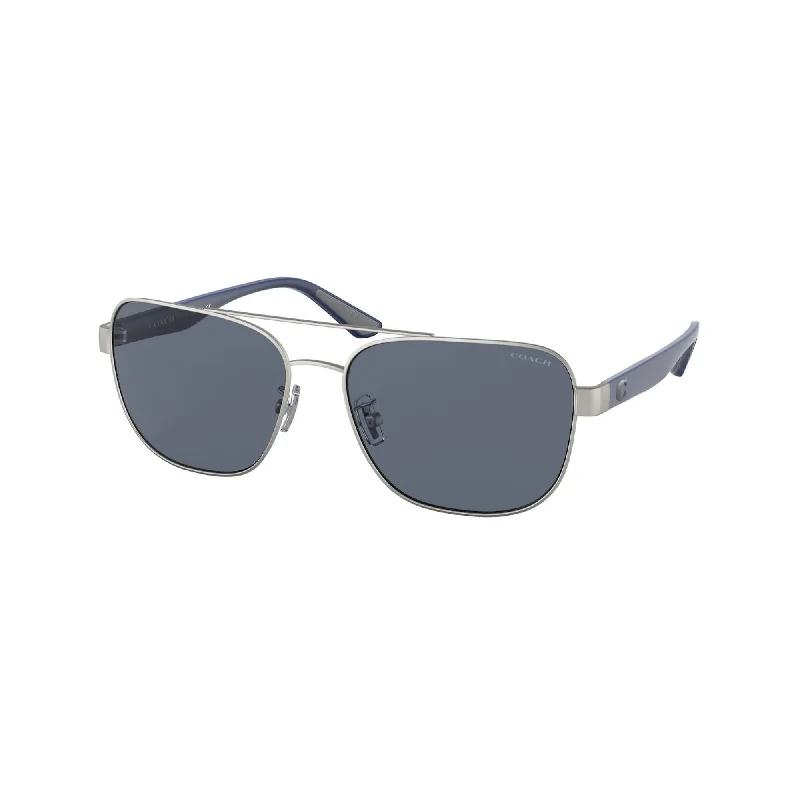 Coach Men's Sunglasses C2099 Silver Grey Blue Solid Metal Metal  0HC7122 938287 58