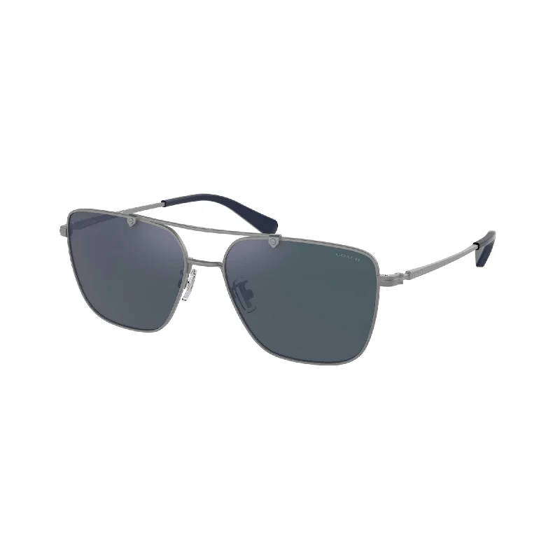 Coach Men's Sunglasses C8004 Gunmetal Navy Mirror Metal Metal  0HC7137 939225 57