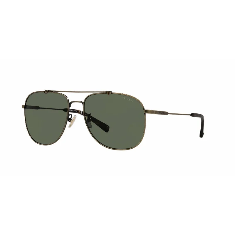 Coach Men's Sunglasses L1054 Gold Dark Green Metal Metal  0HC7088 933371 57