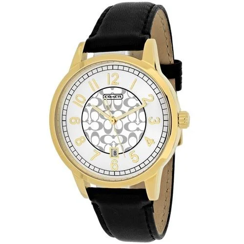 Coach Women's 14000036 Dfs pair Black Leather Watch