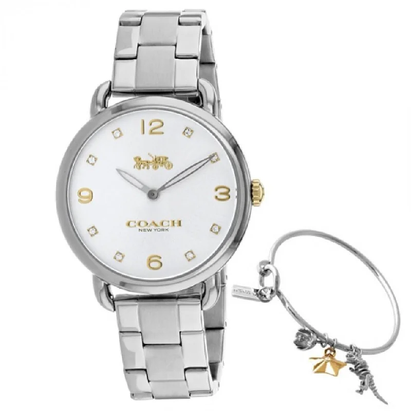 Coach Women's 14000056 Delancey Crystal Stainless Steel Watch