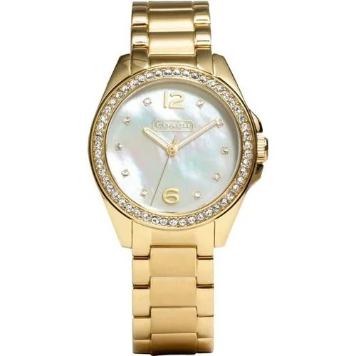 Coach Women's 14501657 Tristen Crystal Gold-Tone Stainless Steel Watch