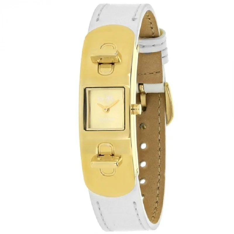 Coach Women's 14502224 Swagger White Leather Watch