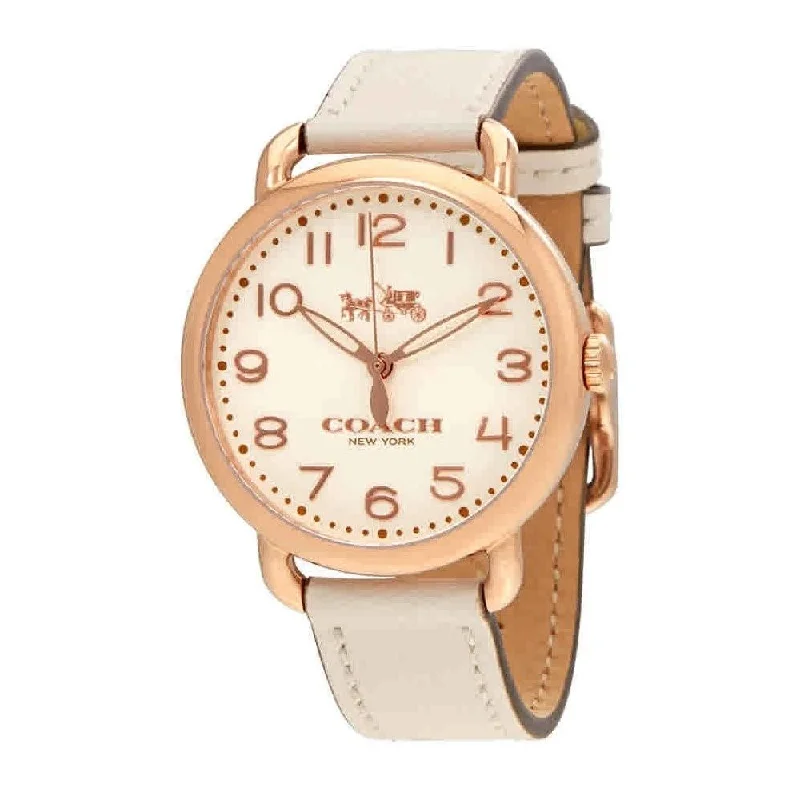 Coach Women's 14502716 Delancey White Leather Watch