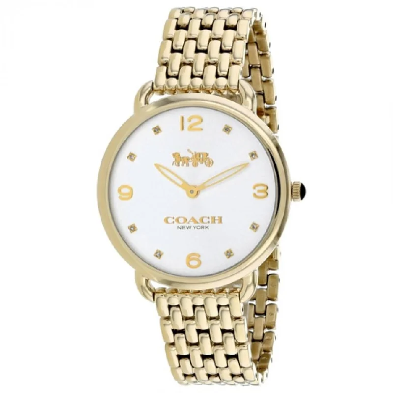 Coach Women's 14502786 Delancey Slim Crystal Gold-Tone Stainless Steel Watch