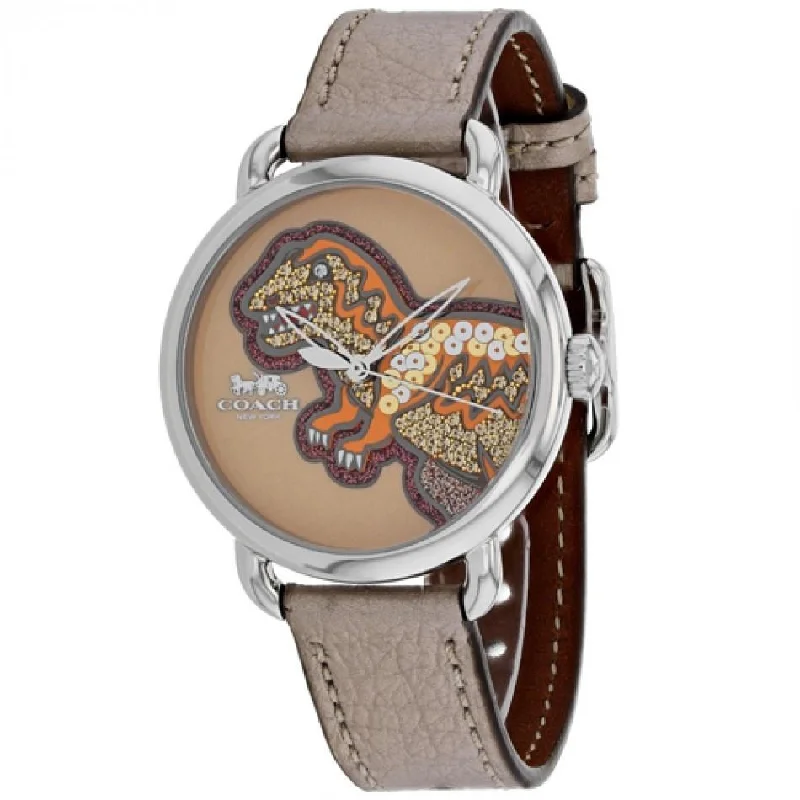 Coach Women's 14502877 Delancey Brown Leather Watch