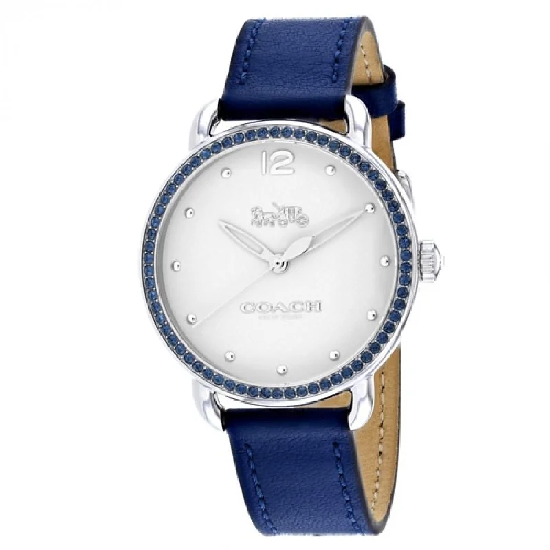 Coach Women's 14502885 Delancey Blue Leather Watch