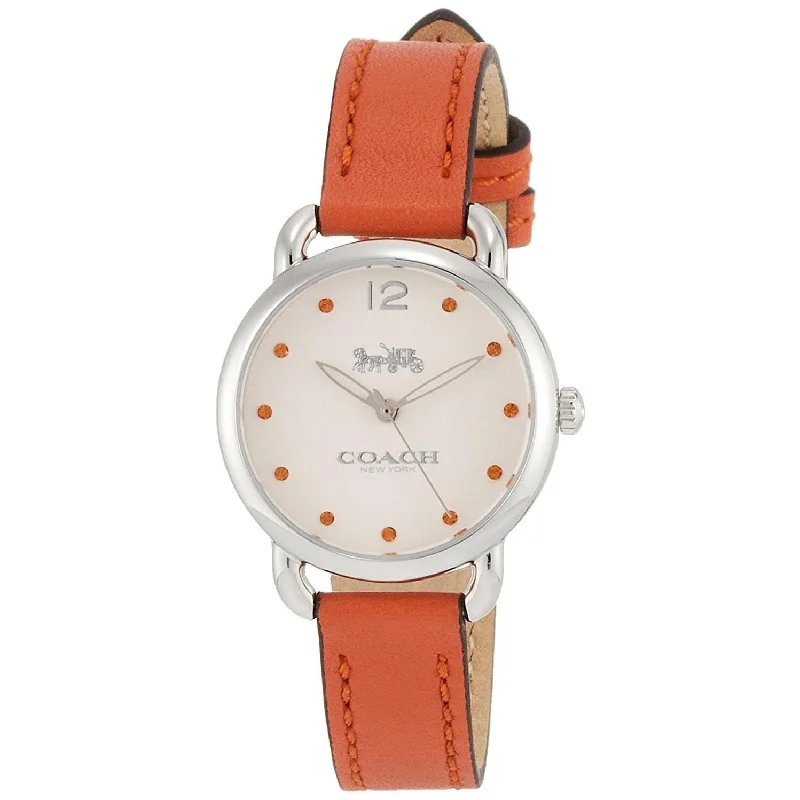 Coach Women's 14502907 Delancey Orange Leather Watch