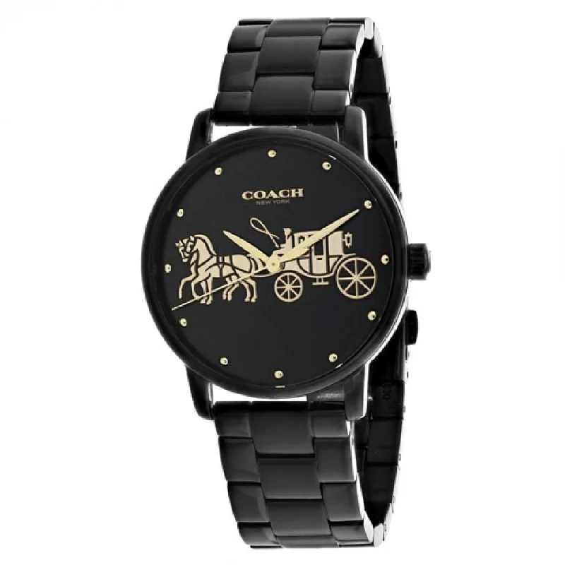 Coach Women's 14502925 Grand Black Stainless Steel Watch