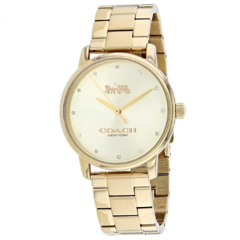 Coach Women's 14502927 Grand Gold-Tone Stainless Steel Watch