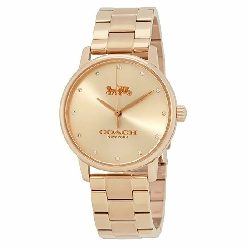 Coach Women's 14502929 Grand Rose Gold-Tone Stainless Steel Watch