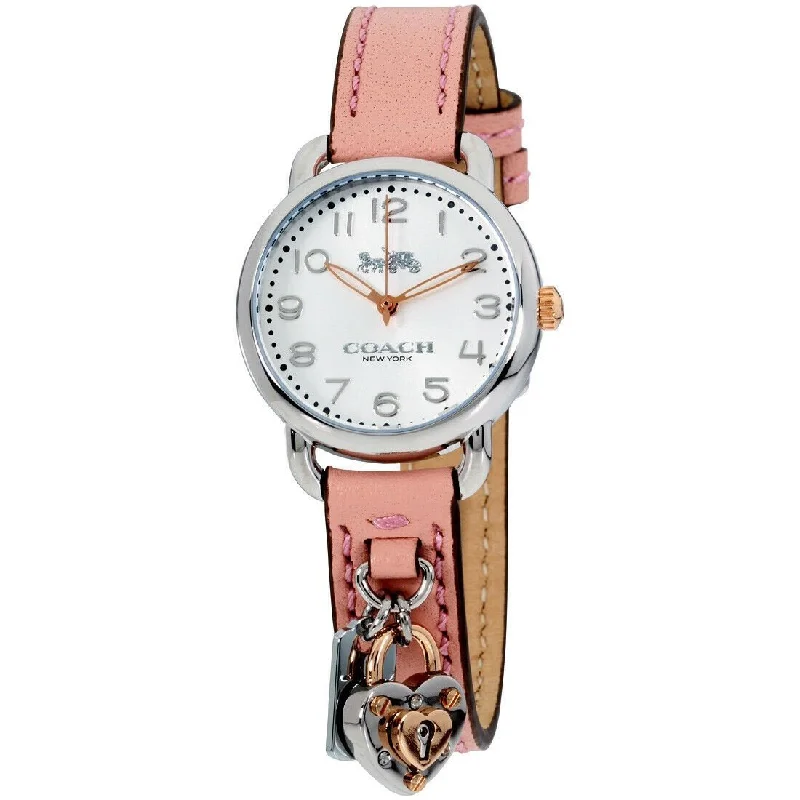 Coach Women's 14502969 Delancey Pink Leather Watch