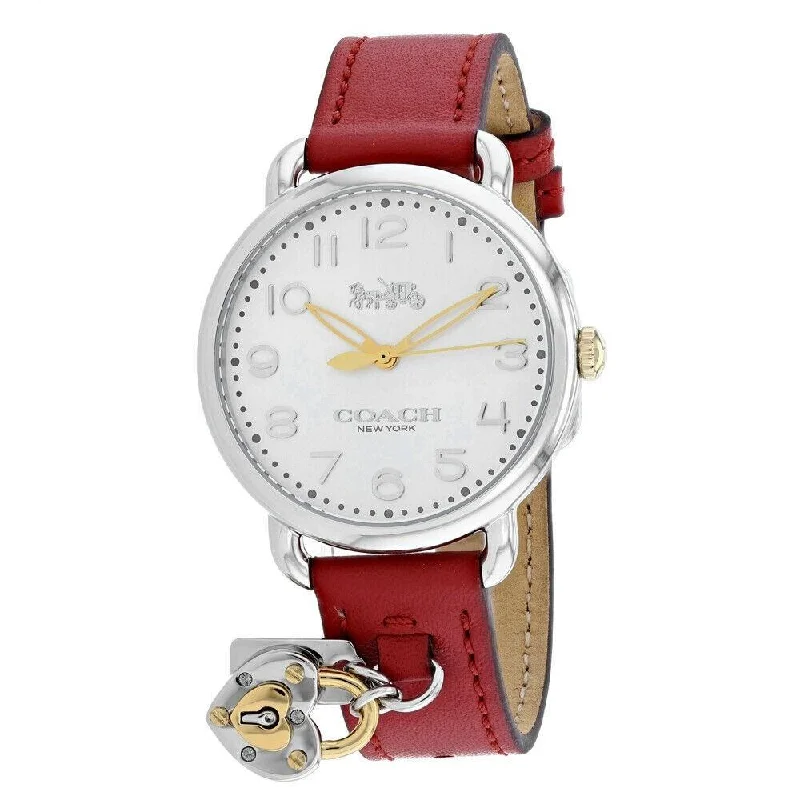 Coach Women's 14502970 Delancey Red Leather Watch