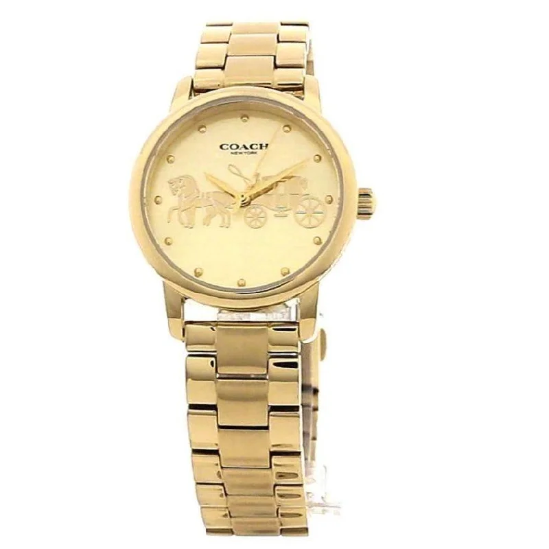 Coach Women's 14502976 Grand Gold-Tone Stainless Steel Watch