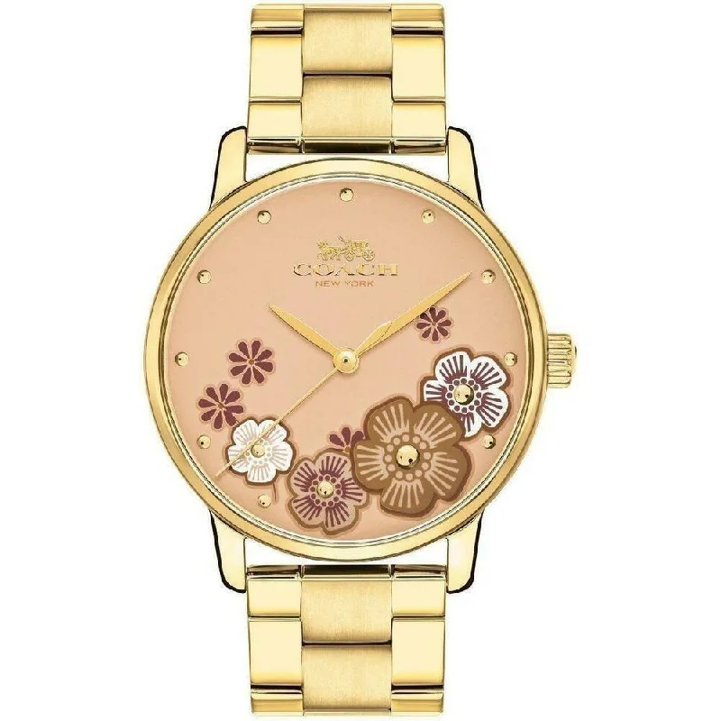 Coach Women's 14503006 Grand Gold-Tone Stainless Steel Watch