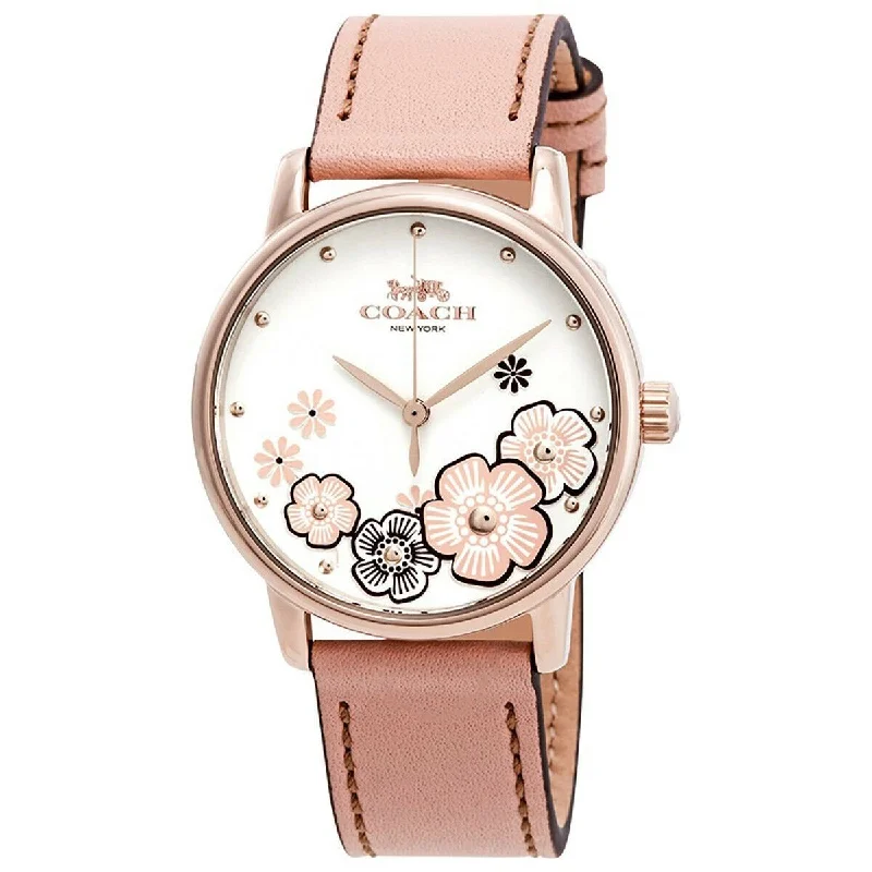 Coach Women's 14503009 Grand Pink Leather Watch