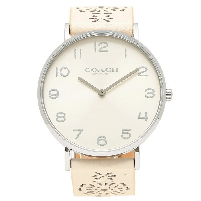 Coach Women's 14503029 Perry White Leather Watch