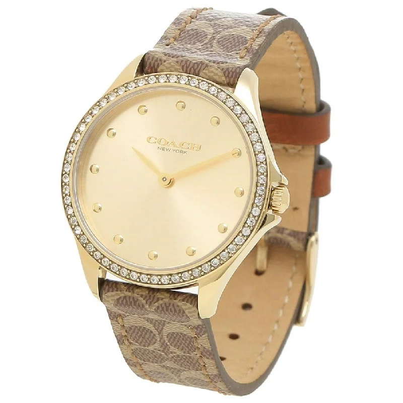 Coach Women's 14503218 Astor Brown Leather Watch