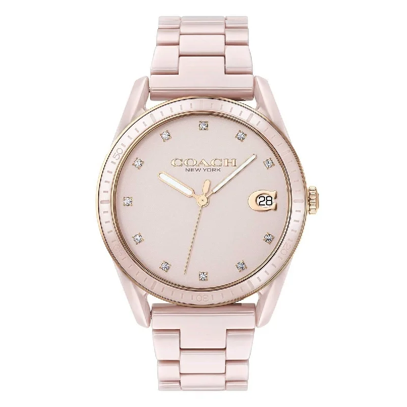 Coach Women's 14503264 Preston  Pink Ceramic Watch