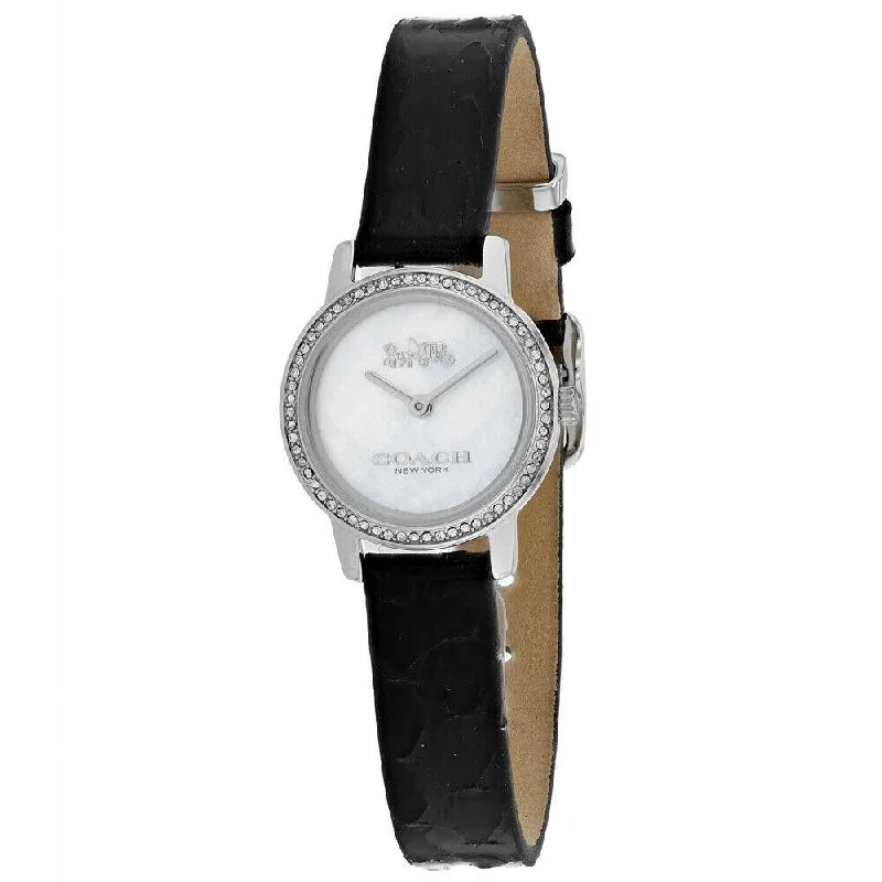 Coach Women's 14503361 Audrey Black Leather Watch