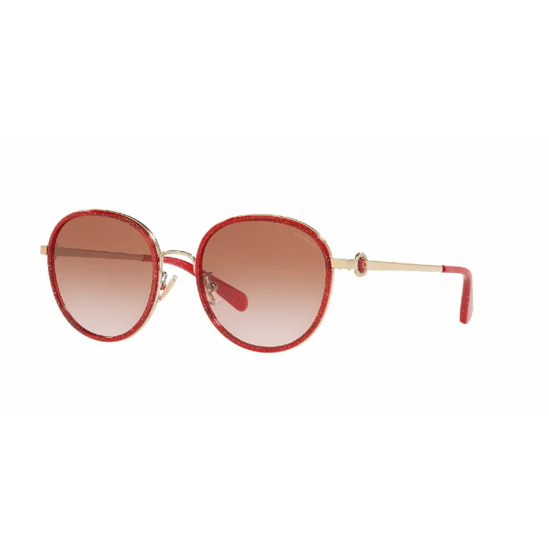 Coach Women's Sunglasses C6179 Red Burgundy Gradient Metal Metal  0HC7129 554413 54