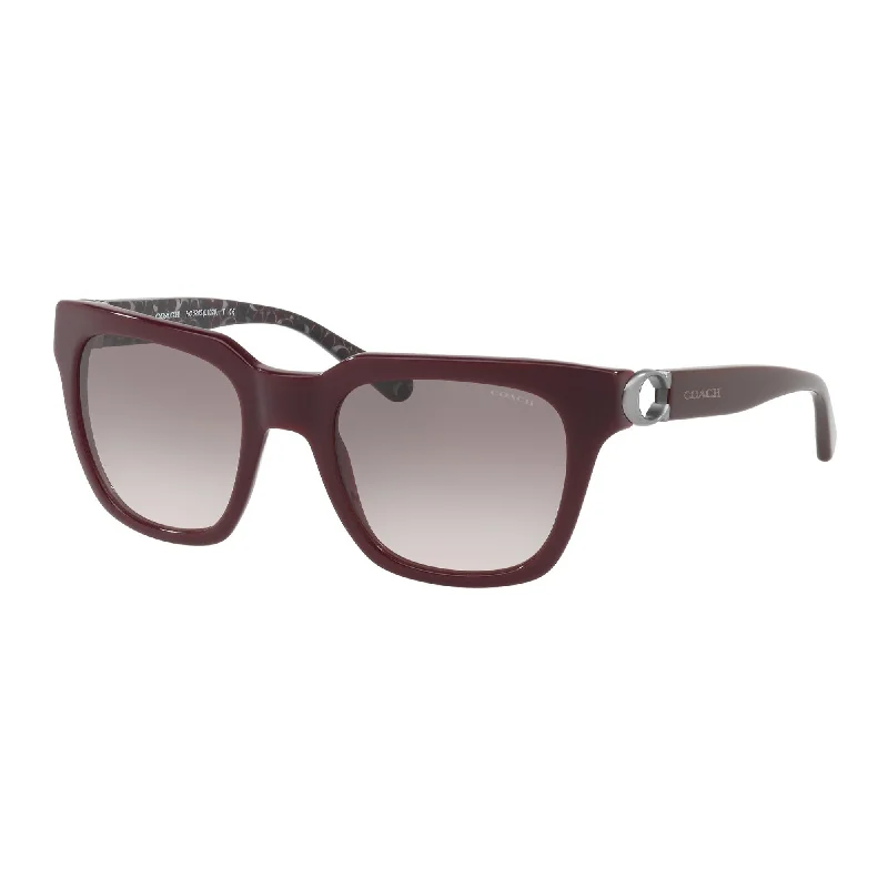 Coach Women's Sunglasses L1028 Bordeaux Grey Pink Gradient Plastic Plastic  0HC8240 55203B 52