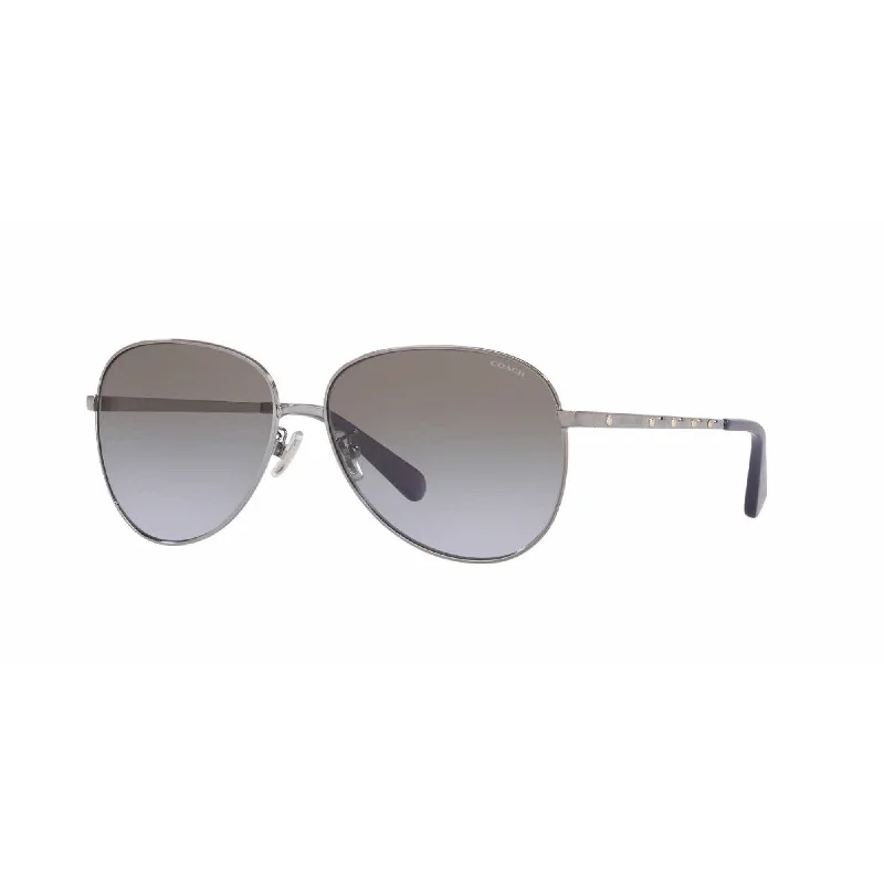 Coach Women's Sunglasses L1089 Gunmetal Grey Purple Gradient Metal Metal  0HC7094 90044Q 60