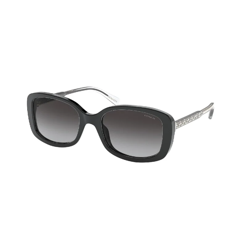 Coach Women's Sunglasses L1114 Black Dark Grey Gradient Plastic Plastic  0HC8278 50028G 53