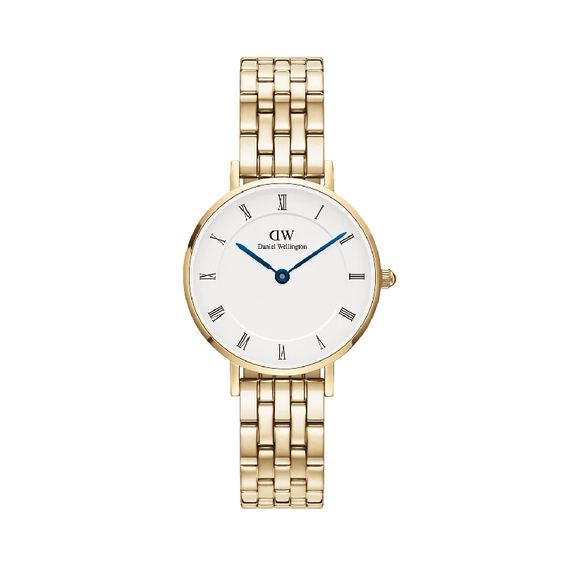 Daniel Wellington Petite Roman Numerals 5-Link Gold Watch DW00100682