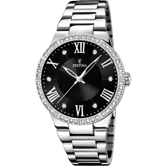 Festina Women's Elegance Zirconia Adorned Stainless Steel Watch F16719/2