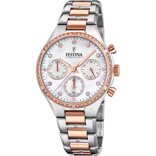 Festina Boyfriend Mother of Pearl Dial Stainless Steel Bracelet Men's Watch F20403/1