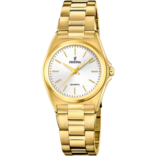 Elegant Festina Steel Watch with Classic White Dial F20557/2