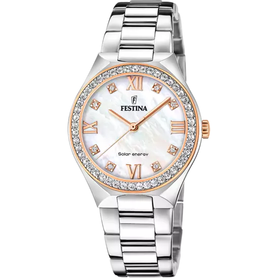 Festina Solar Energy Cream Dial Stainless Steel 316L Women's Watch F20658/1